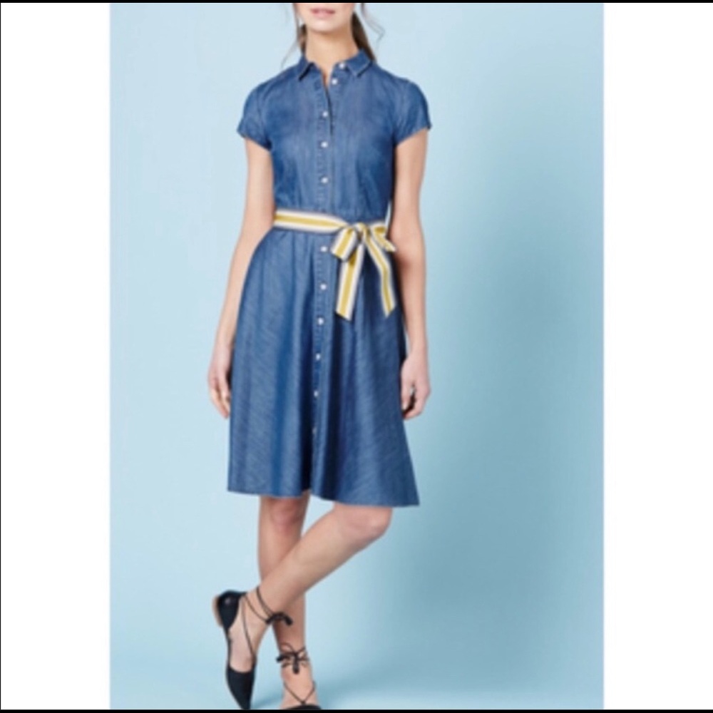 Boden Sophia Denim Shirt Dress 12